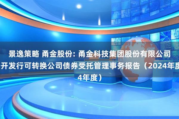 景逸策略 甬金股份: 甬金科技集团股份有限公司公开发行可转换公司债券受托管理事务报告（2024年度）
