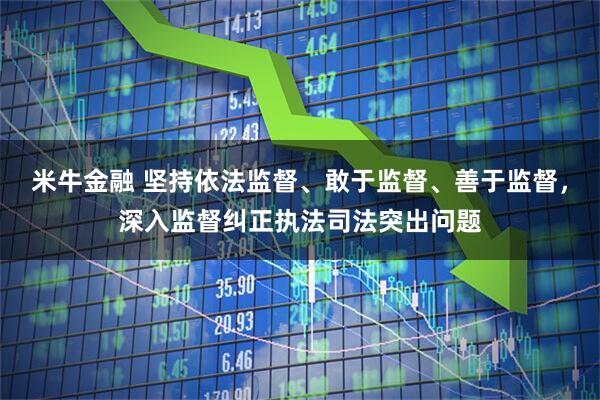 米牛金融 坚持依法监督、敢于监督、善于监督，深入监督纠正执法司法突出问题